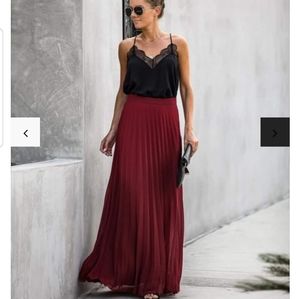 Pleated maxi skirt